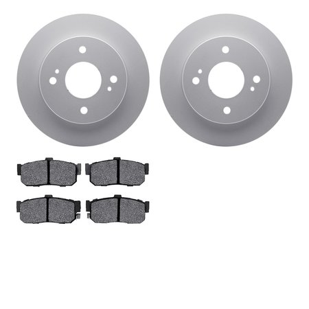 DYNAMIC FRICTION CO 4302-67008, Geospec Rotors with 3000 Series Ceramic Brake Pads, Silver 4302-67008